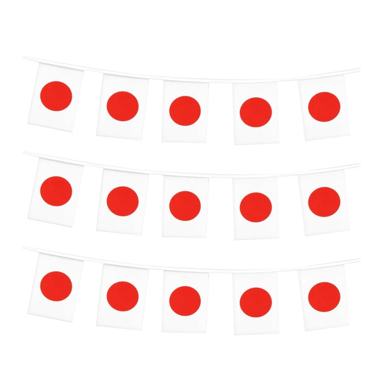 mflagperft Japan Flag Japanese Flag, Small String Japan Flags Mini Japanese Flags Banner, Used for Party School Sports Events Patriotic Festival Decorations - Image 1